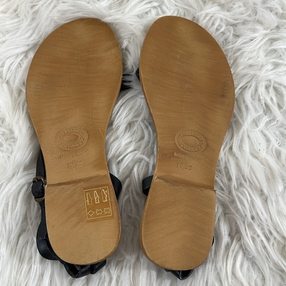 COCOBELLE Strappy Black Leather Slide Sandals Size 6/36 Made In Italy NEW - Picture 6 of 7